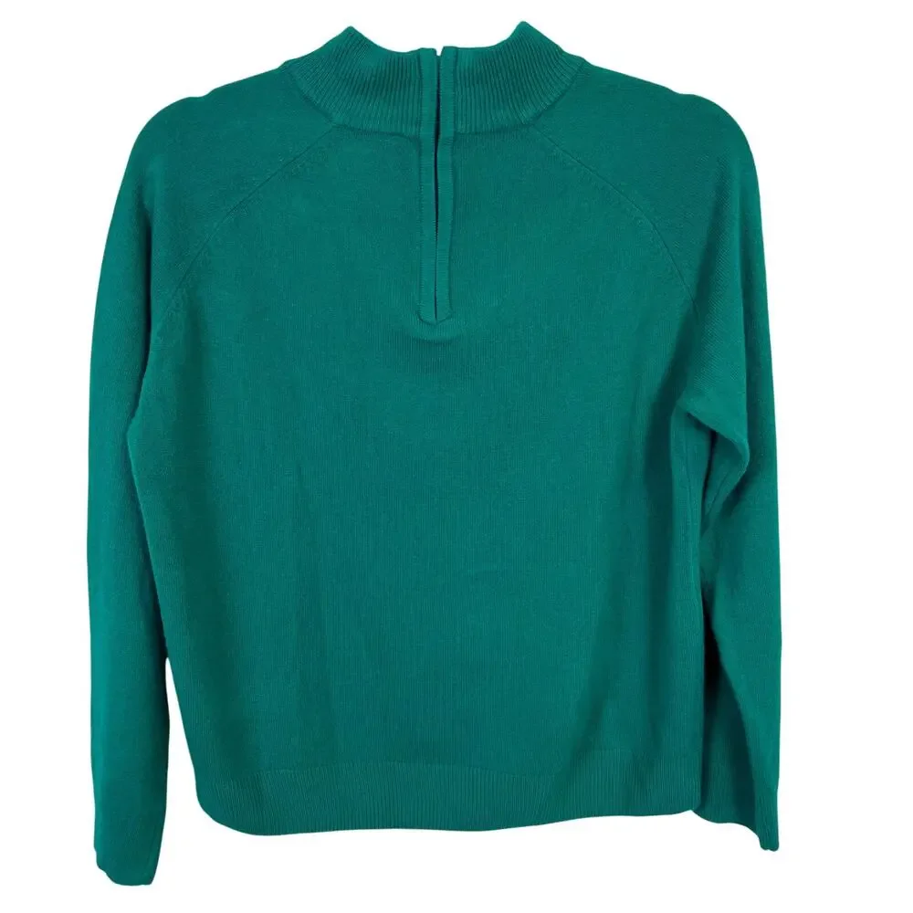 Drapers & Damons Green Mock Neck Sweater PM